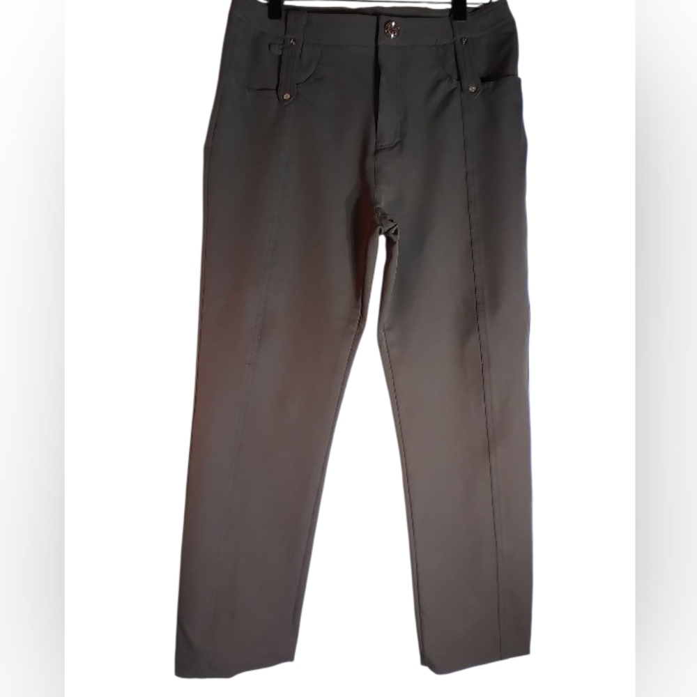 Geya Brown Womens Pants Size 29 Back Snap Pocket Work Business Dress Formal